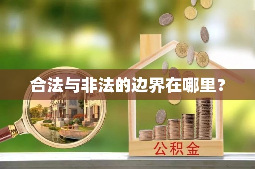 阿拉善盟合法与非法的边界在哪里？