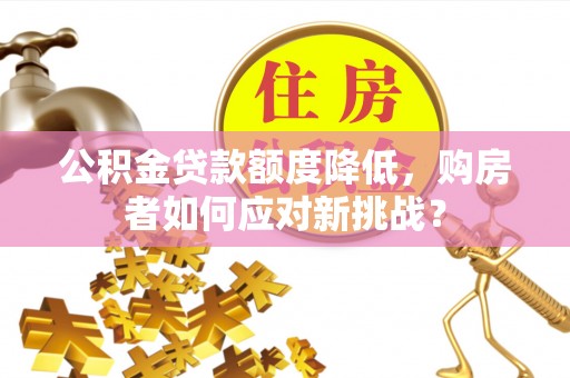 阿拉善盟公积金贷款额度降低，购房者如何应对新挑战？