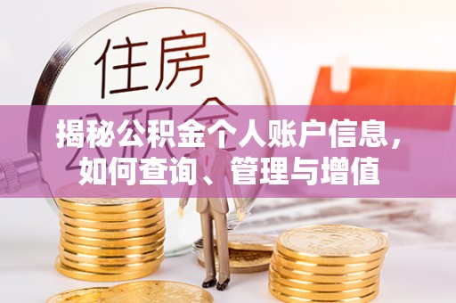 阿拉善盟揭秘公积金个人账户信息，如何查询、管理与增值