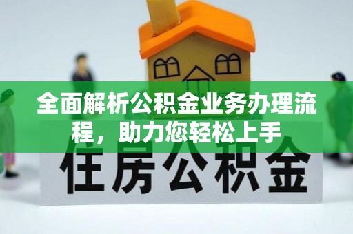 阿拉善盟全面解析公积金业务办理流程，助力您轻松上手
