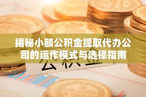 阿拉善盟揭秘小额公积金提取代办公司的运作模式与选择指南