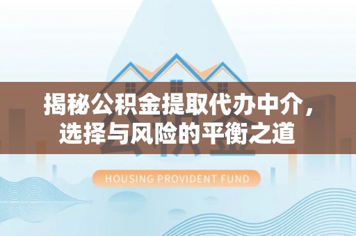 阿拉善盟揭秘公积金提取代办中介，选择与风险的平衡之道