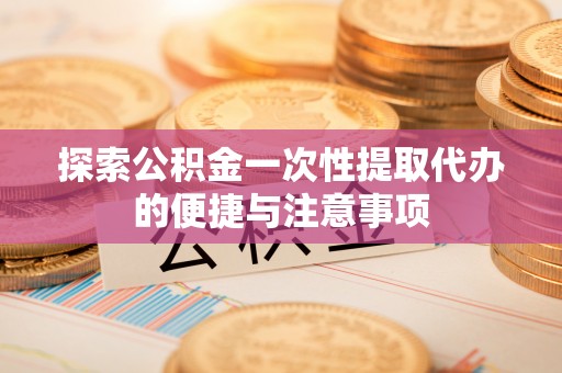 阿拉善盟探索公积金一次性提取代办的便捷与注意事项