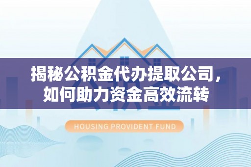 阿拉善盟揭秘公积金代办提取公司，如何助力资金高效流转