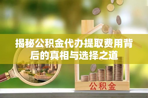 阿拉善盟揭秘公积金代办提取费用背后的真相与选择之道