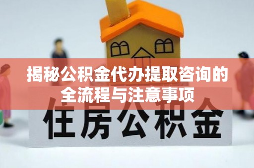 阿拉善盟揭秘公积金代办提取咨询的全流程与注意事项