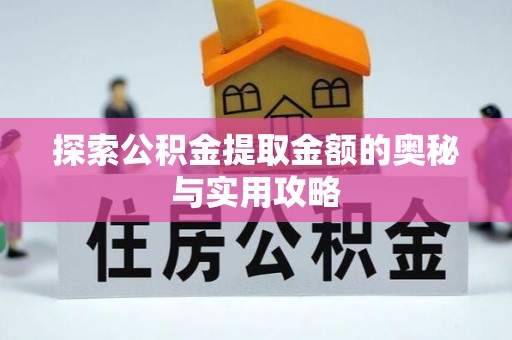 阿拉善盟探索公积金提取金额的奥秘与实用攻略