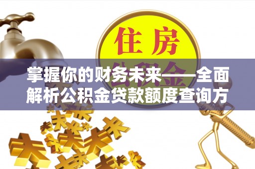 阿拉善盟掌握你的财务未来——全面解析公积金贷款额度查询方法