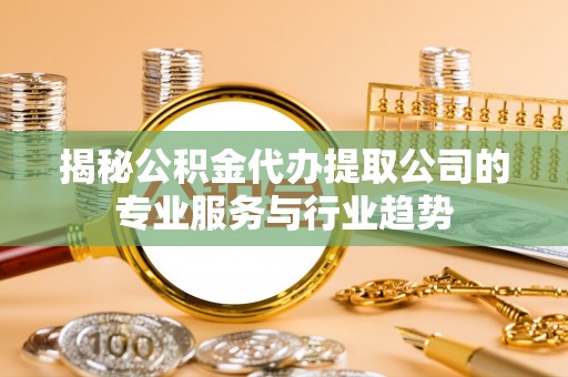 阿拉善盟揭秘公积金代办提取公司的专业服务与行业趋势