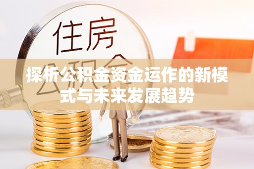 阿拉善盟探析公积金资金运作的新模式与未来发展趋势