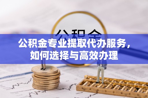 阿拉善盟公积金专业提取代办服务，如何选择与高效办理