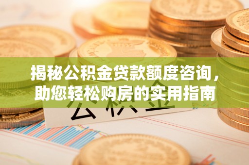 阿拉善盟揭秘公积金贷款额度咨询，助您轻松购房的实用指南