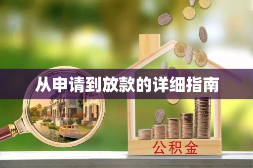 阿拉善盟从申请到放款的详细指南